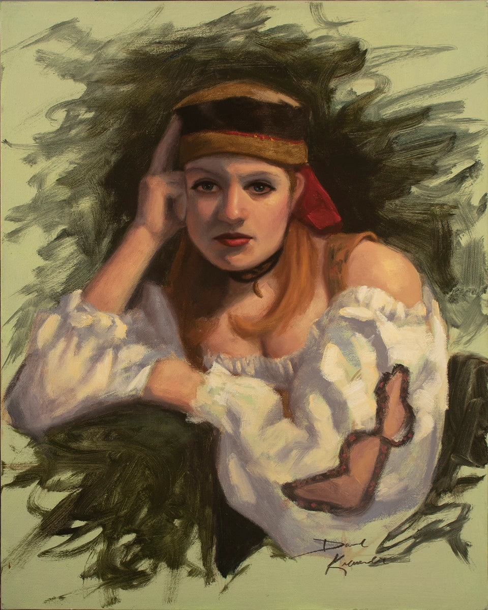 Gypsy Girl 16" x 20" oil on canvas no frame